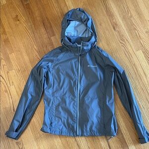 Columbia Gray Rain Jacket with Hood